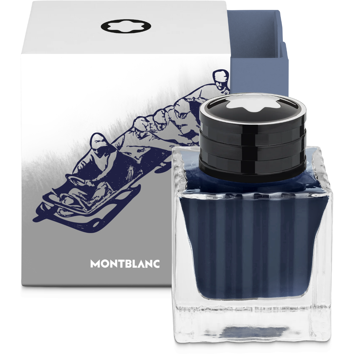 Montblanc Meisterstuck Ink Bottle - Olympics Heritage Grey - 50ml-Pen Boutique Ltd