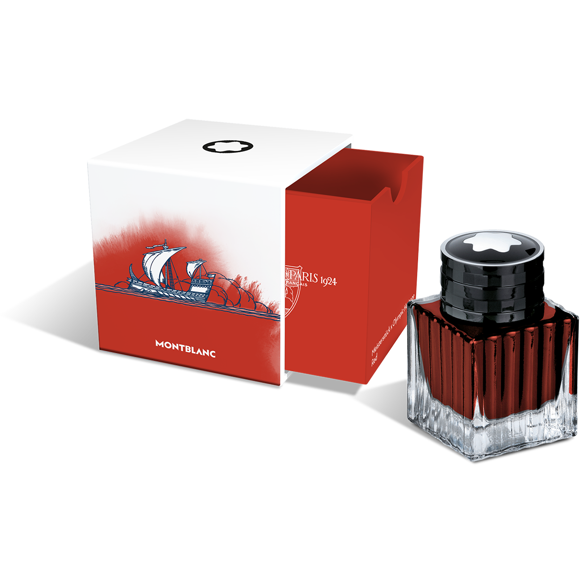 Montblanc Meisterstuck Ink Bottle - Olympics Heritage Red - 50ml-Pen Boutique Ltd