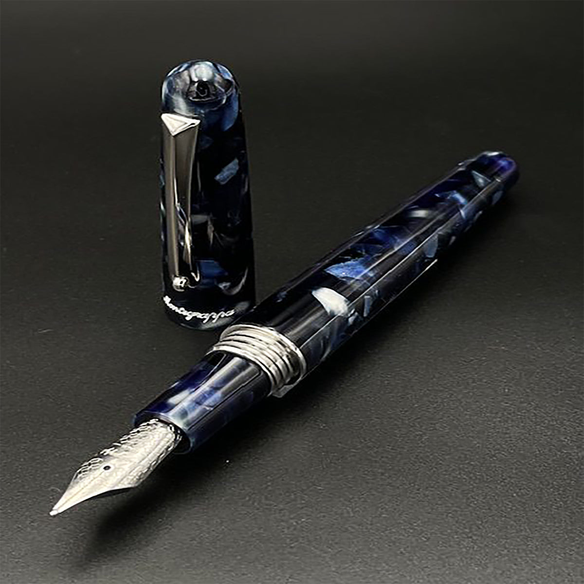 Montegrappa Elmo 01 Fountain Pen - Stonewash Blue (Limited Edition)-Pen Boutique Ltd