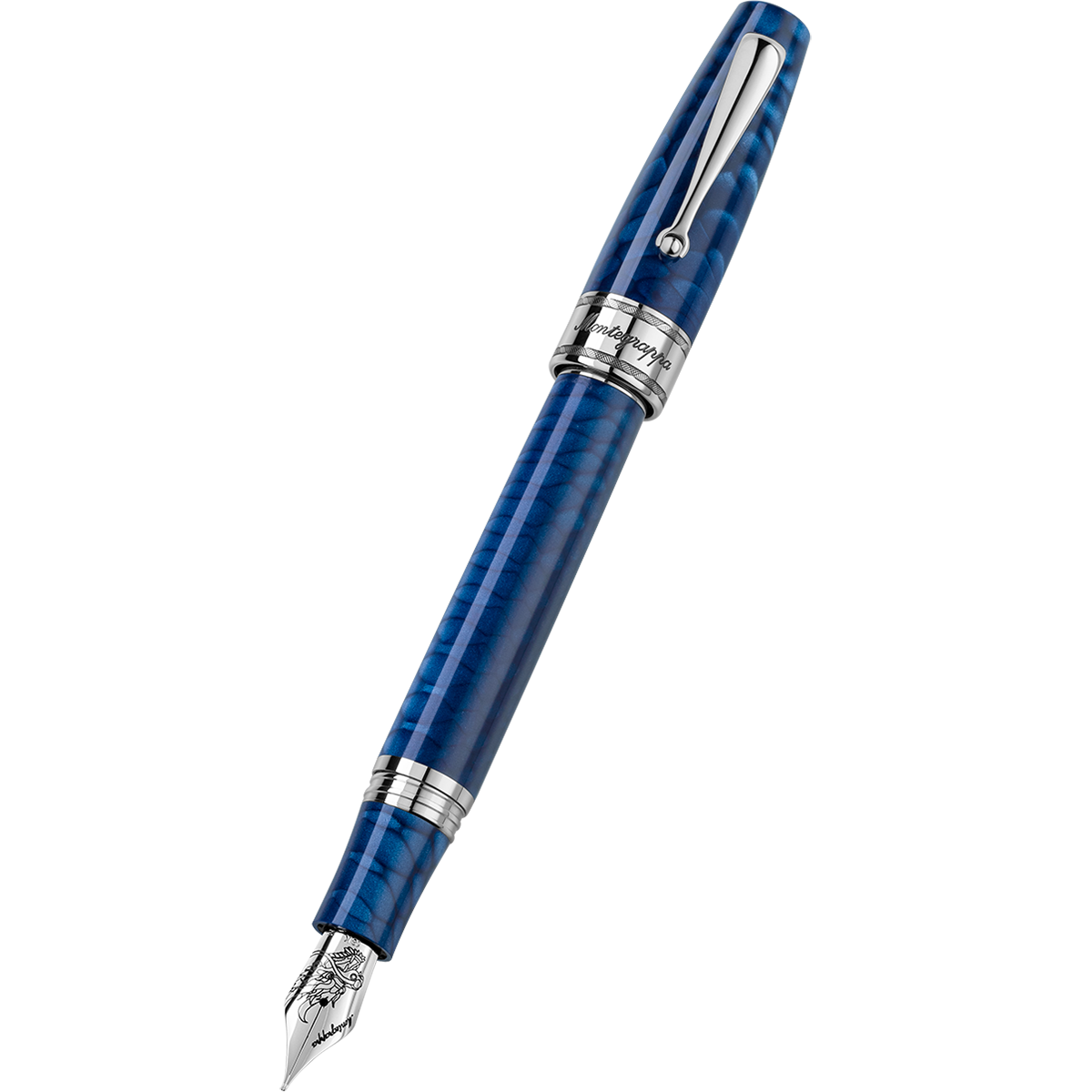 Montegrappa Limited Edition Fountain Pen - Regal Year Of The Dragon - Indigo Blue (Extra & Deluxe)-Pen Boutique Ltd