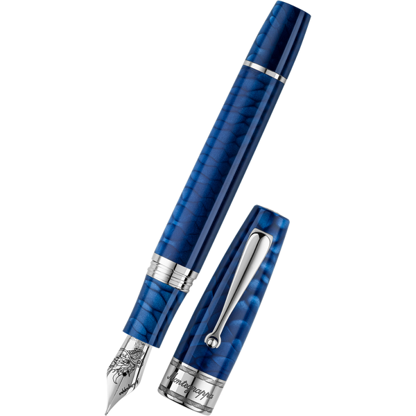 Montegrappa Limited Edition Fountain Pen - Regal Year Of The Dragon - Indigo Blue (Extra & Deluxe)-Pen Boutique Ltd