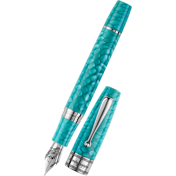 Montegrappa Limited Edition Fountain Pen - Regal Year Of The Dragon - Laguna Blue (Extra & Deluxe)-Pen Boutique Ltd