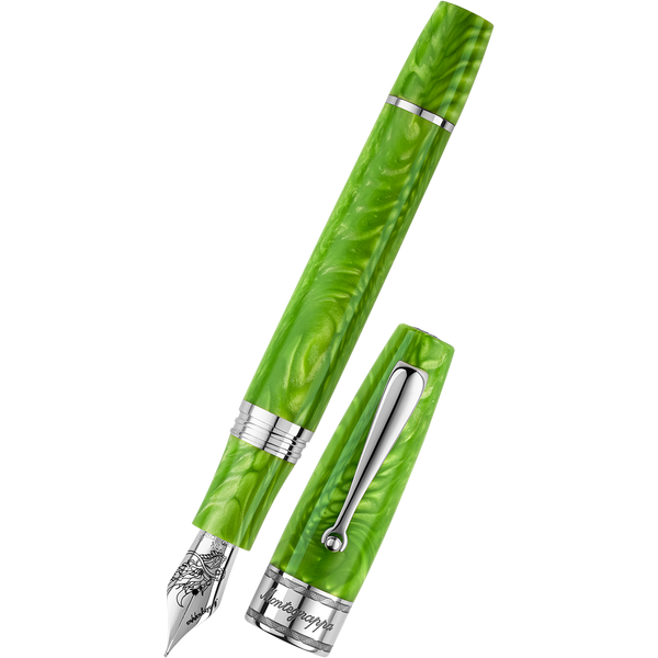 Montegrappa Limited Edition Fountain Pen - Regal Year Of The Dragon - Mamba Green (Extra & Deluxe)-Pen Boutique Ltd