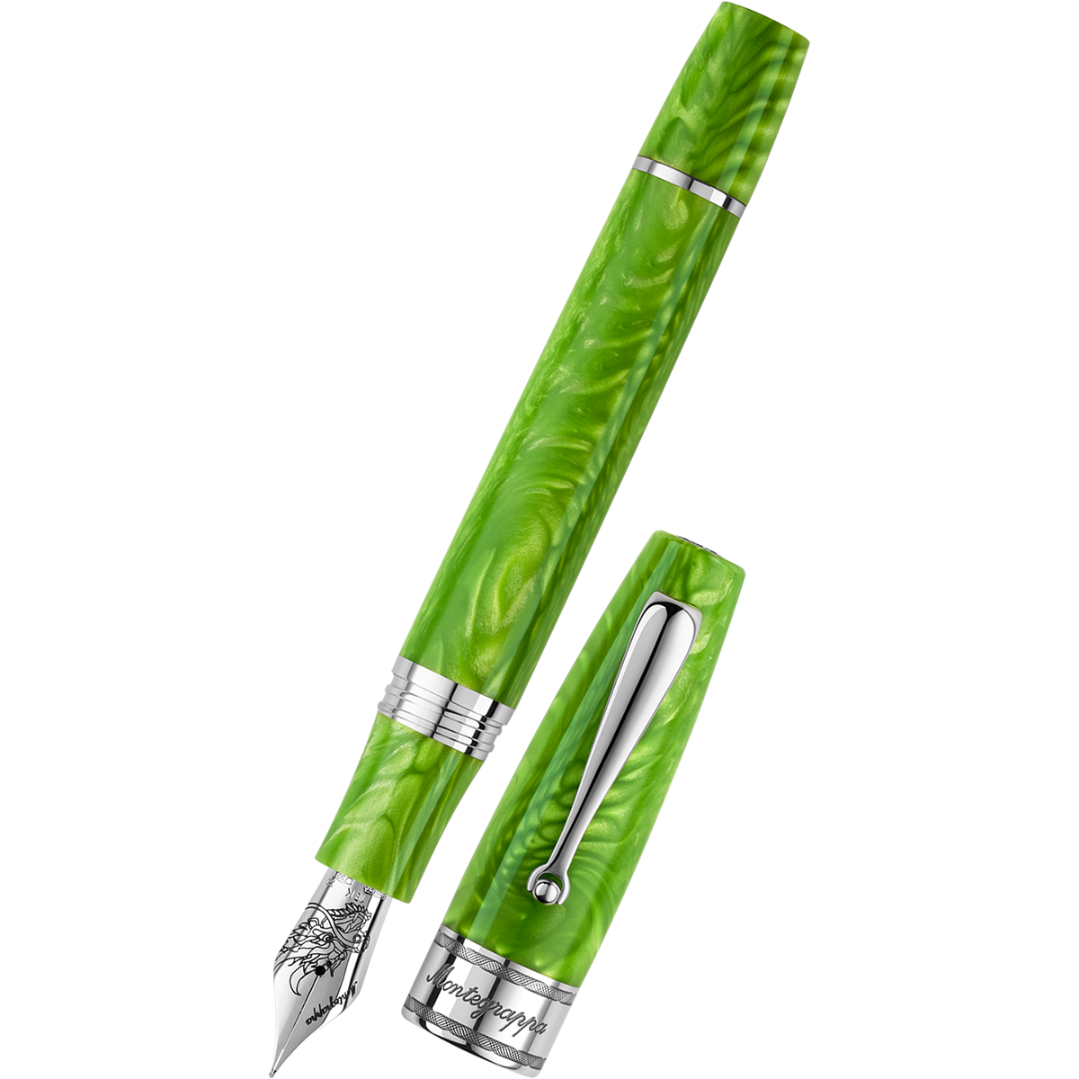 Montegrappa Limited Edition Fountain Pen - Regal Year Of The Dragon - Mamba Green (Extra & Deluxe)-Pen Boutique Ltd