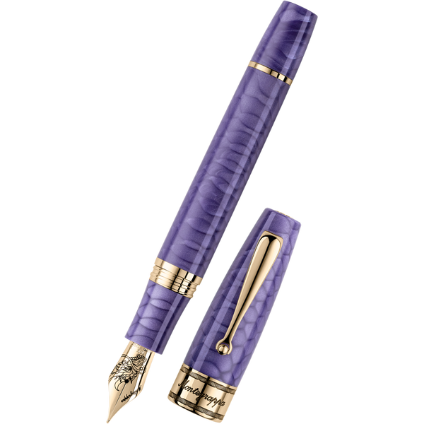 Montegrappa Limited Edition Fountain Pen - Regal Year Of The Dragon - Purple (Extra & Royal)-Pen Boutique Ltd