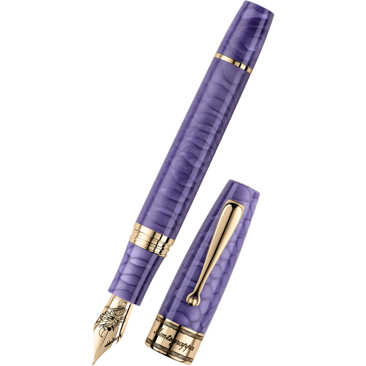 Montegrappa Limited Edition Fountain Pen - Regal Year Of The Dragon - Purple (Extra & Royal)-Pen Boutique Ltd