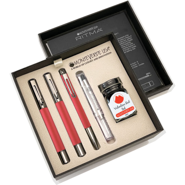 Monteverde Ritma 3+2 Pen Set - Red-Pen Boutique Ltd