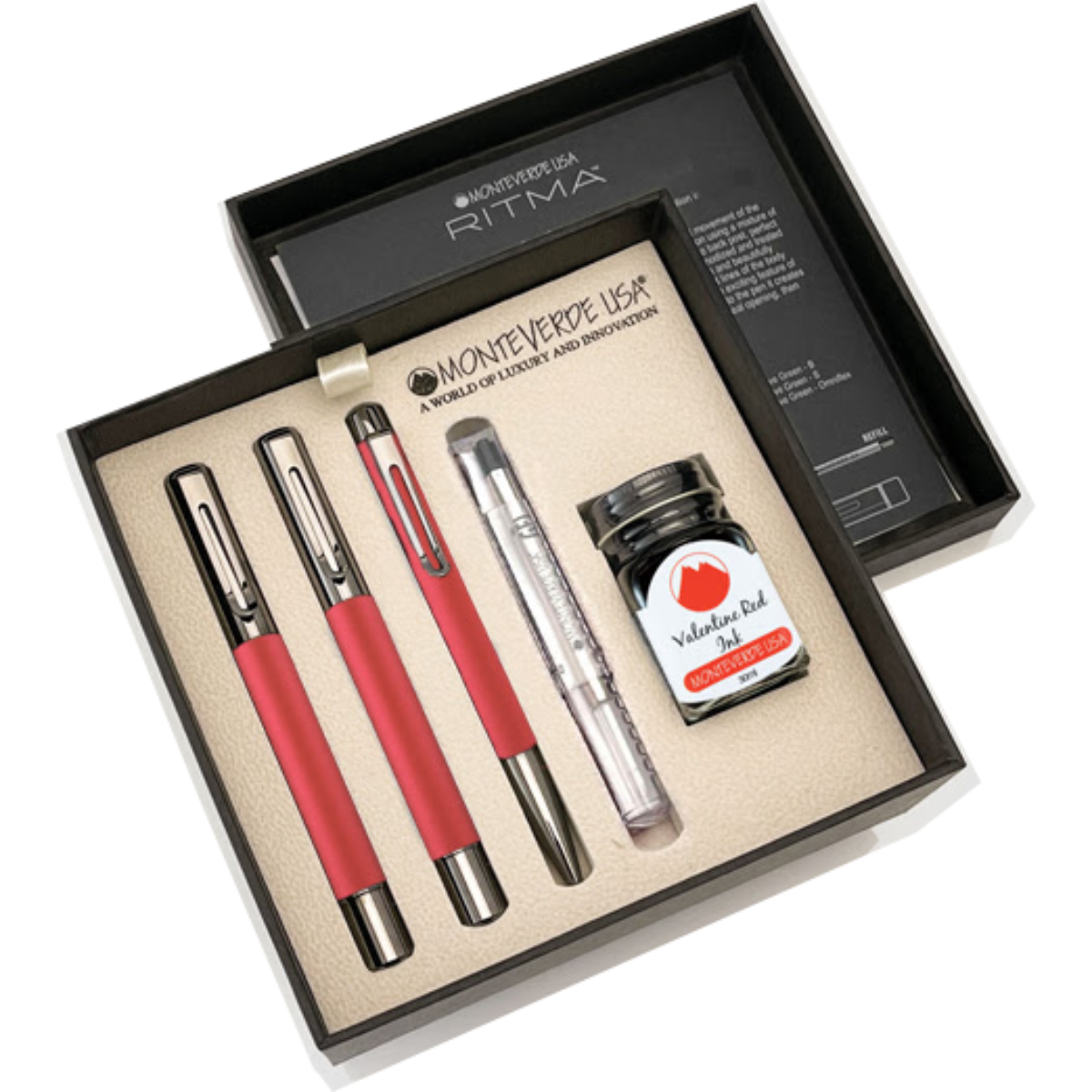 Monteverde Ritma 3+2 Pen Set - Red-Pen Boutique Ltd