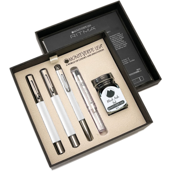 Monteverde Ritma 3+2 Pen Set - Silver-Pen Boutique Ltd