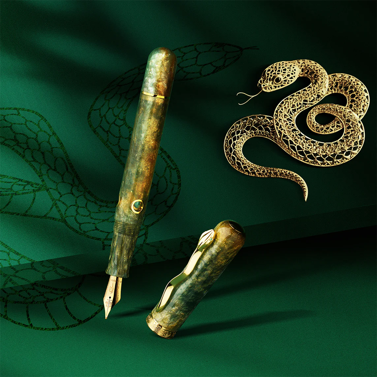 Nahvalur Pen of the Year 2025 Fountain Pen - Snake (Limited Edition)-Pen Boutique Ltd