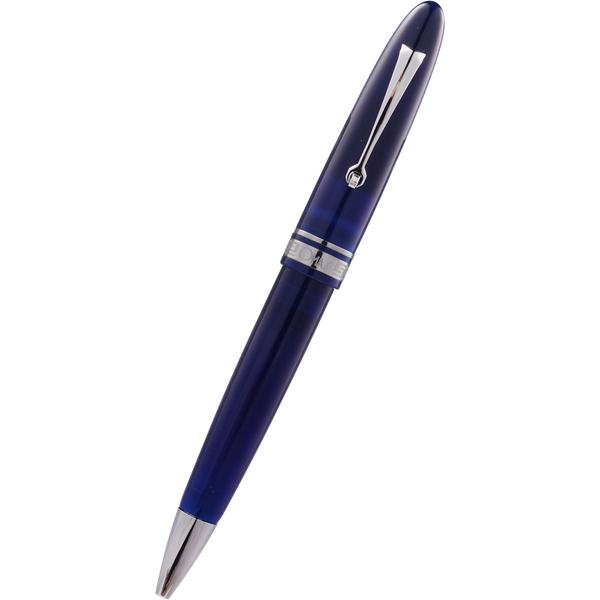 Omas Ogiva Ballpoint Pen - Blu - Silver Trim-Pen Boutique Ltd