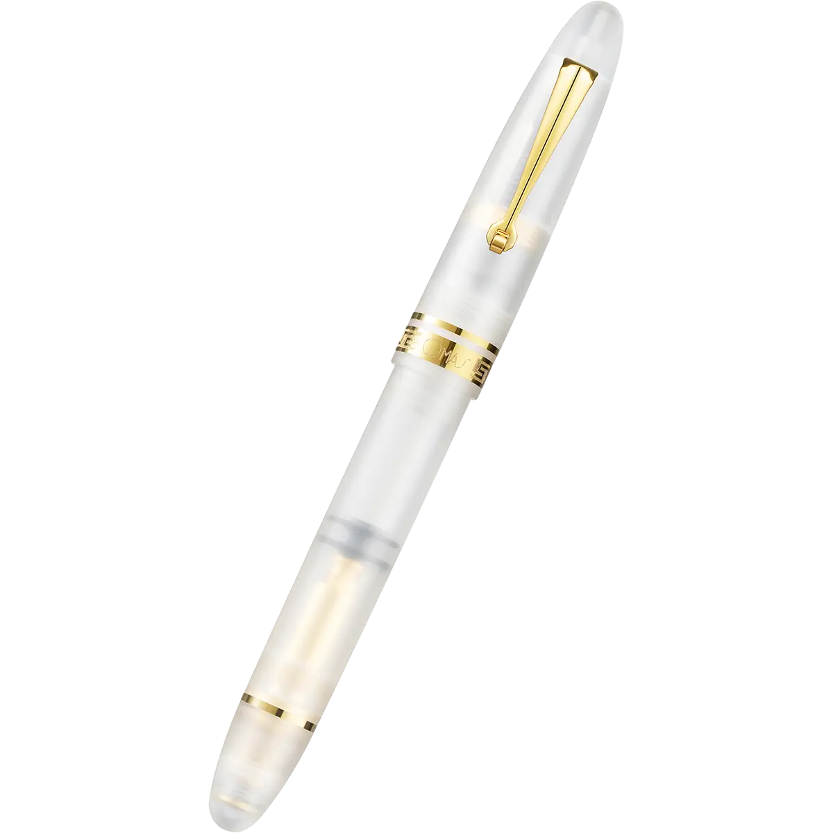 Omas Ogiva Fountain Pen - Frosted Demonstrator - Gold Trim - 14K Nib-Pen Boutique Ltd