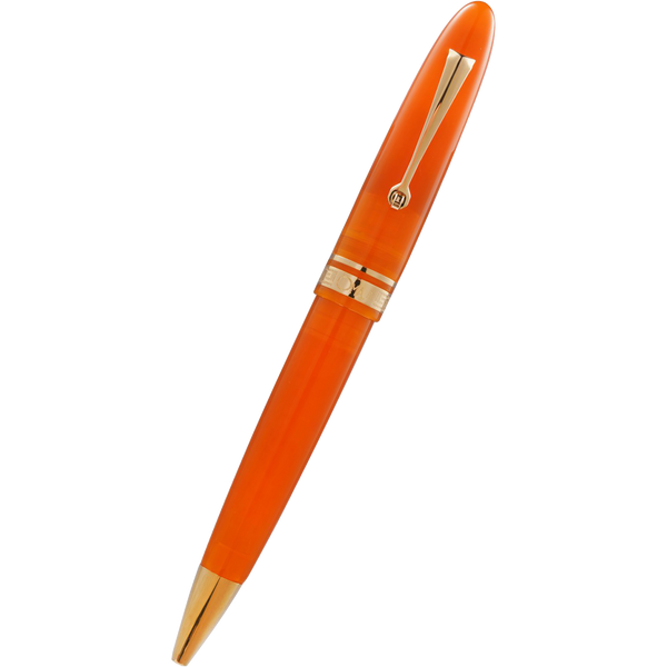 Omas Ogiva Ballpoint Pen - Arancione - Gold Trim-Pen Boutique Ltd