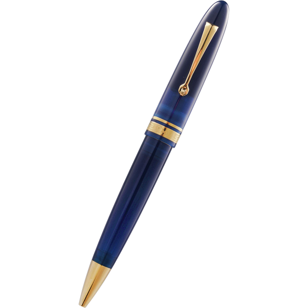 Omas Ogiva Ballpoint Pen - Blu - Gold Trim-Pen Boutique Ltd