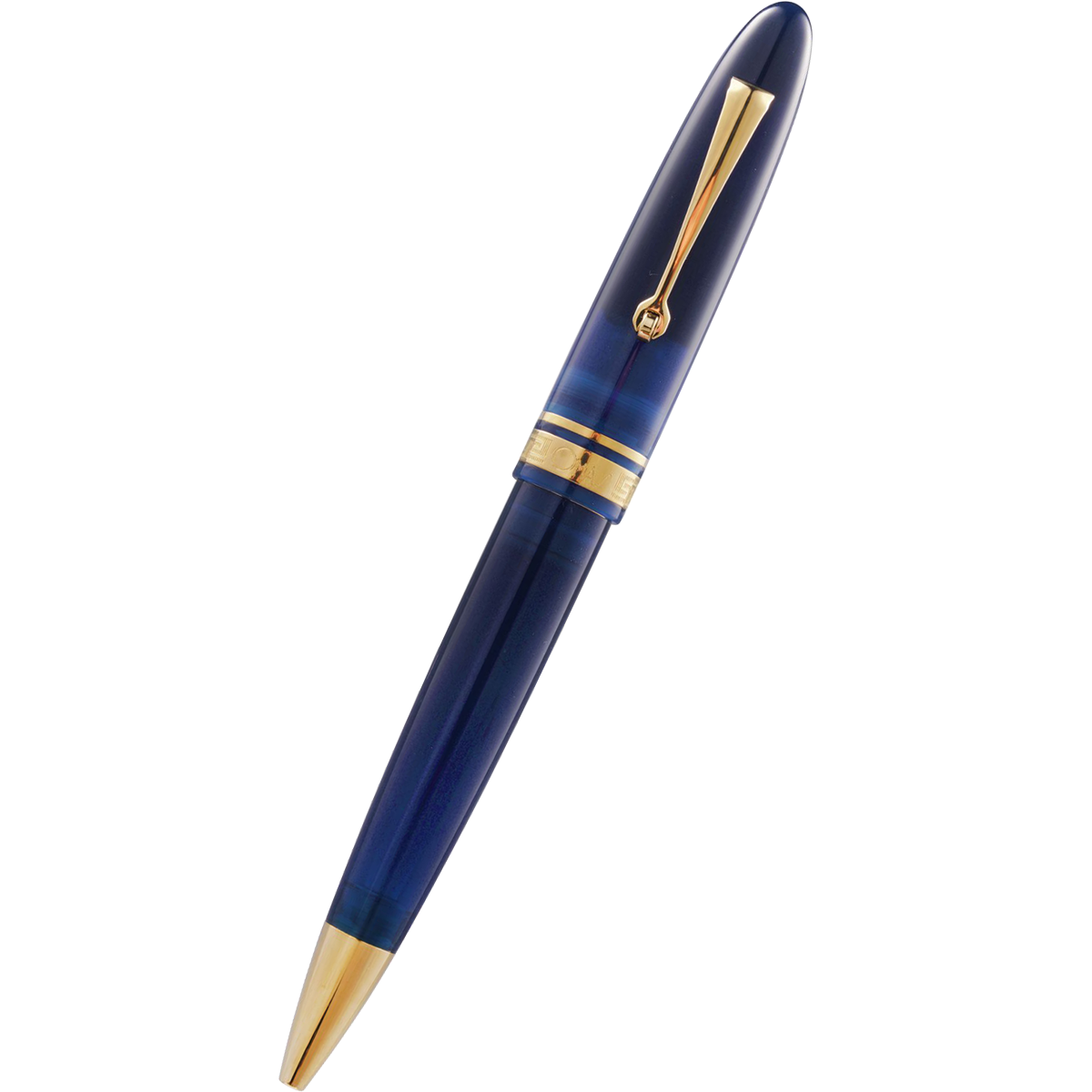 Omas Ogiva Ballpoint Pen - Blu - Gold Trim-Pen Boutique Ltd