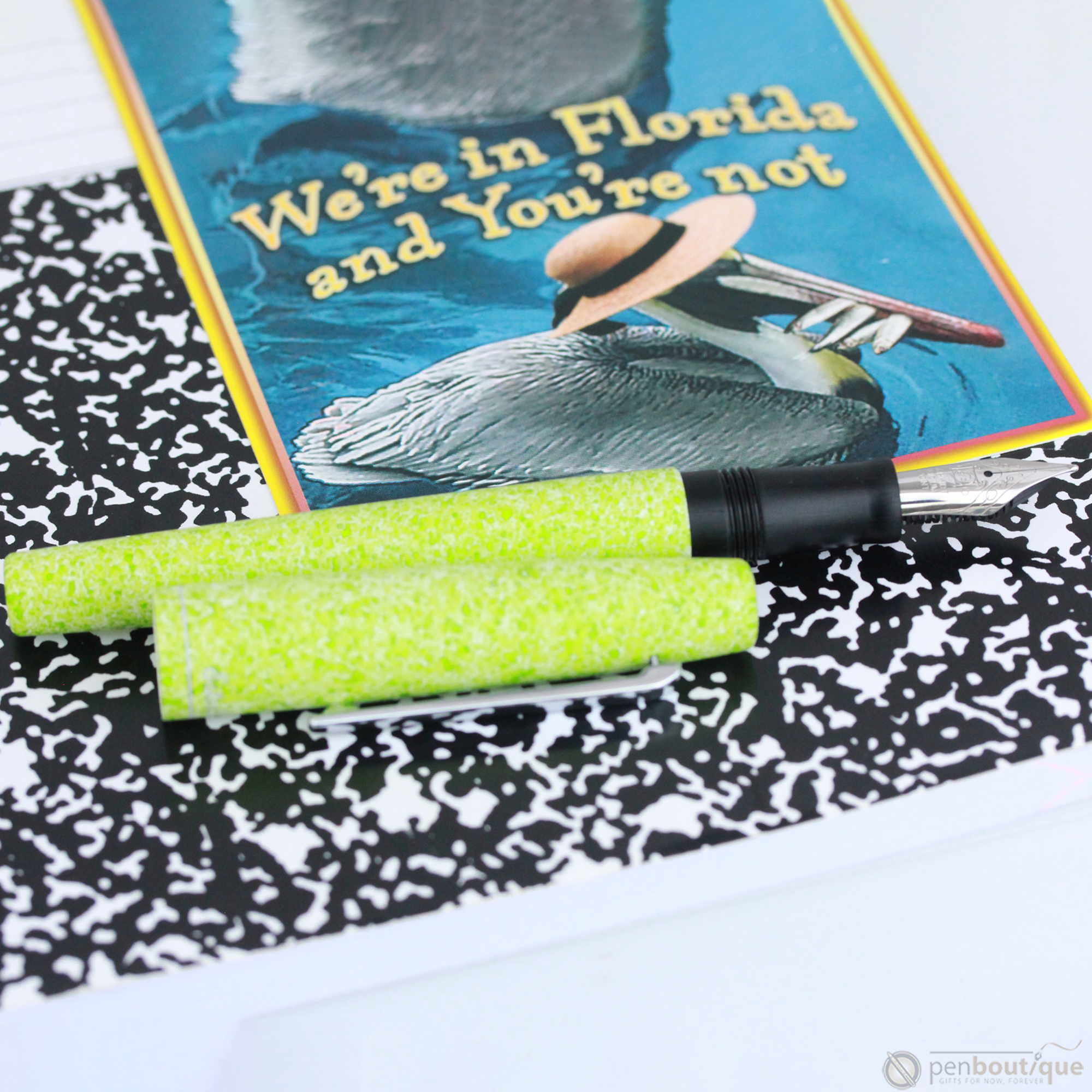 (Outlet) Esterbrook Camden Fountain Pen - Composition - Spring Break Fluorescent Green ( LIMITED EDITION) (Copy)-Pen Boutique Ltd