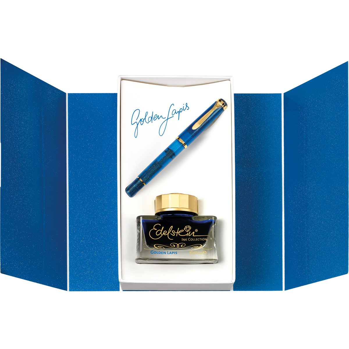 Pelikan Classic M200 Gift Set - Golden Lapis (Special US Edition)-Pen Boutique Ltd