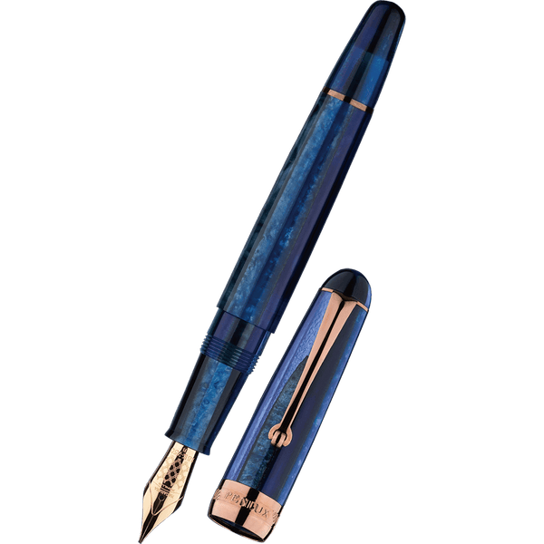 Penlux X Nagahara Masterpiece Fountain Pen - Gladius Blue Grotto - 18K Nib (Limited Edition)-Pen Boutique Ltd