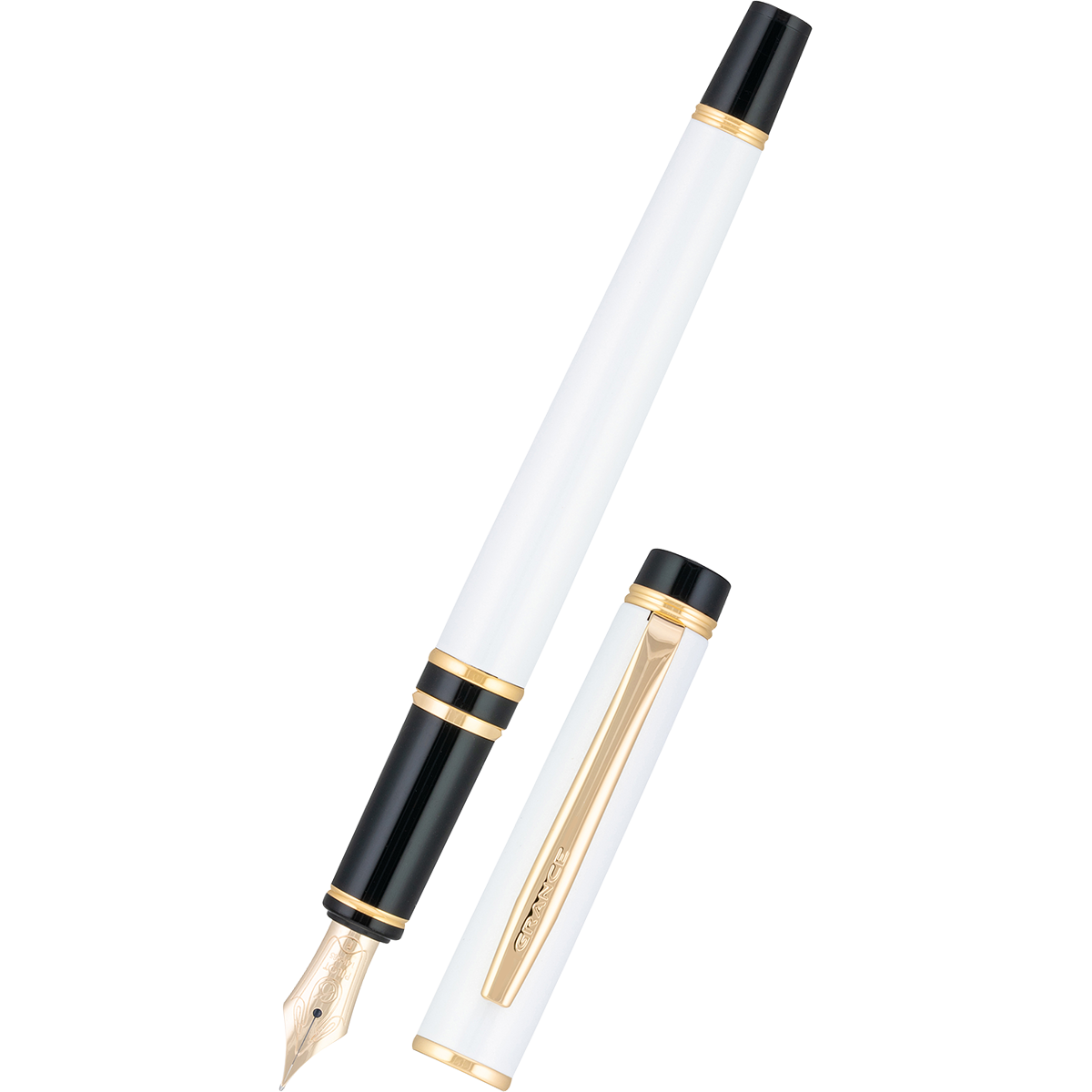 Pilot Grance Fountain Pen - White - 14K-Pen Boutique Ltd