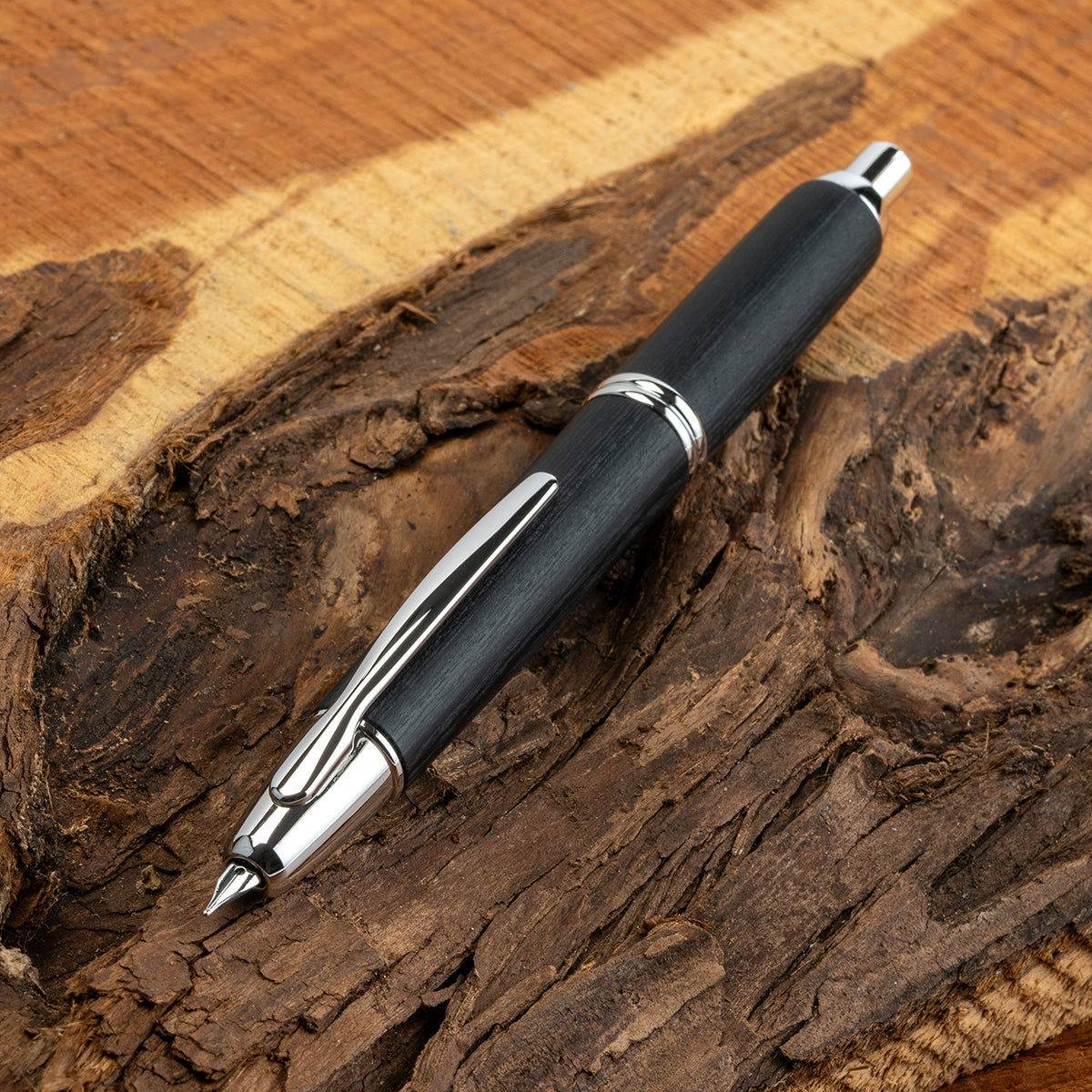 Pilot Vanishing Point Fountain Pen - Birchwood Black-Pen Boutique Ltd