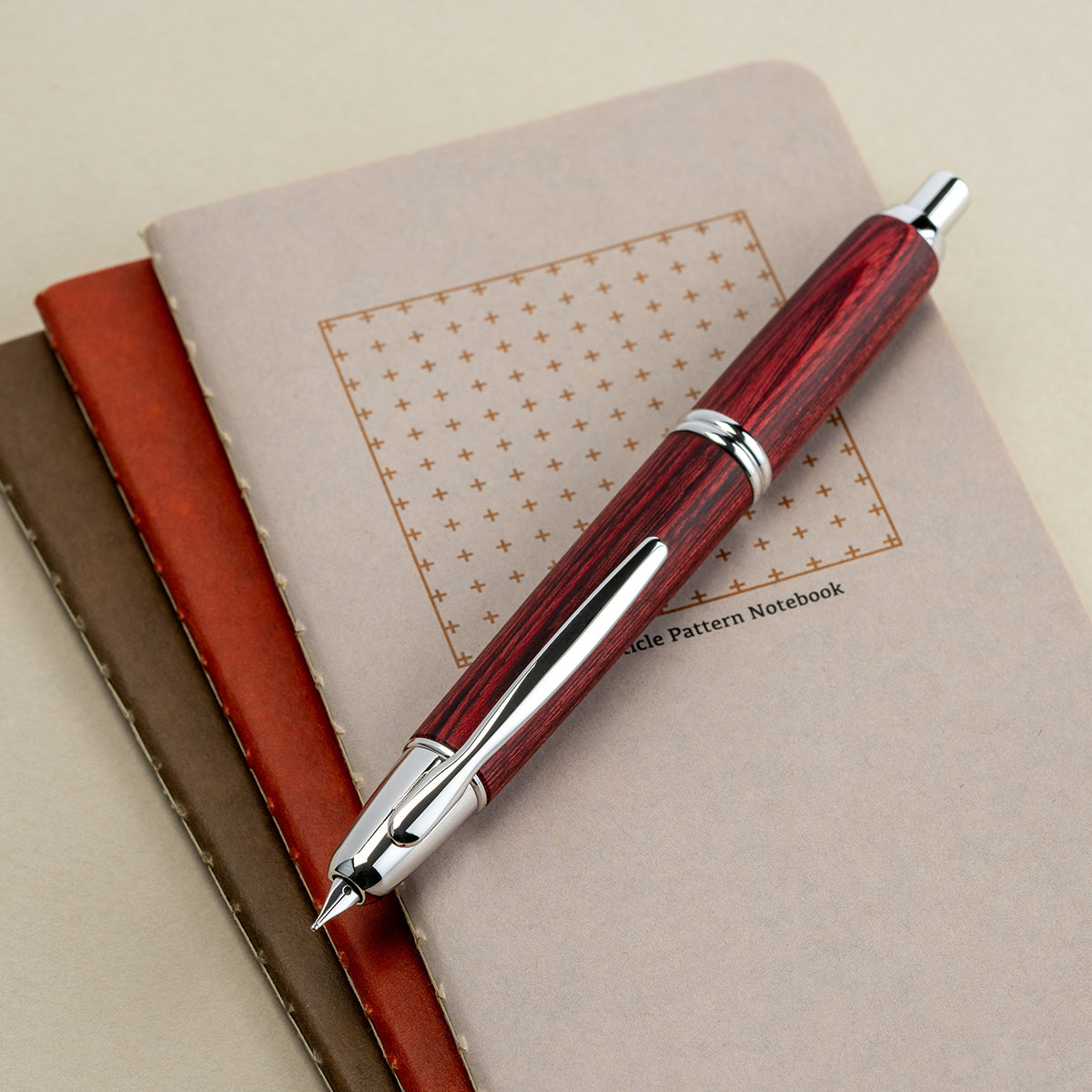 Pilot Vanishing Point Fountain Pen - Birchwood Red-Pen Boutique Ltd