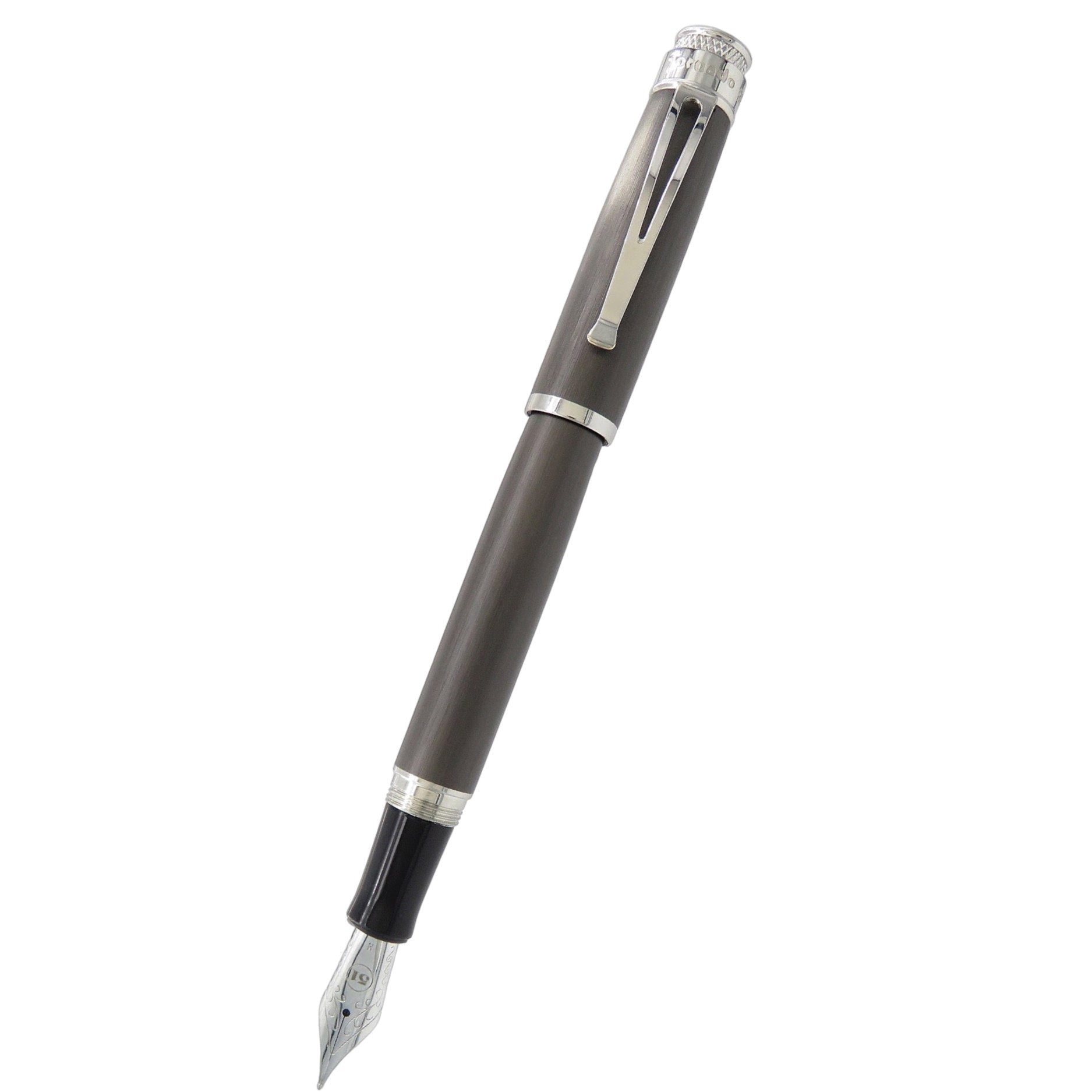 Retro51 Tornado Platinum Fountain Pen - Black Nickel-Pen Boutique Ltd