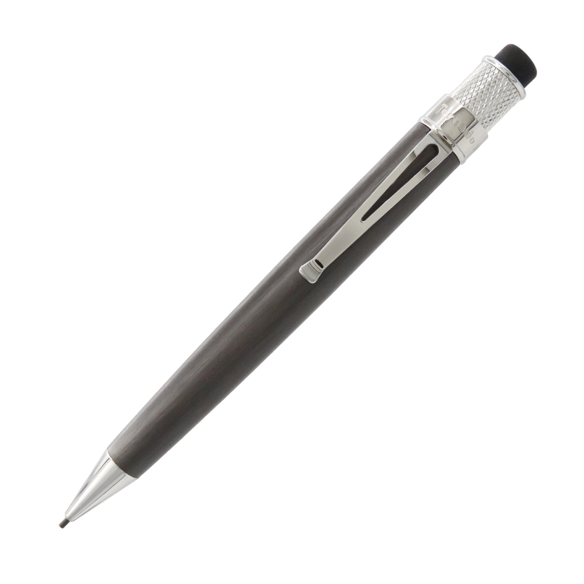 Retro51 Tornado Platinum Pencil - Black Nickel-Pen Boutique Ltd