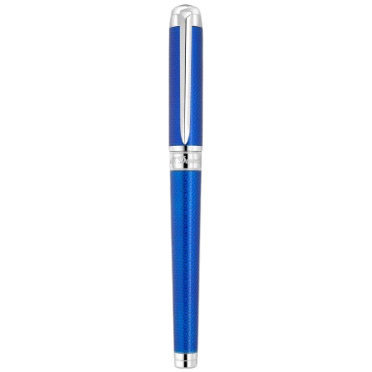 S T Dupont Eternity XL Rollerball Pen - Blue - Guilloche-Pen Boutique Ltd