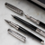 S T Dupont Line D Eternity Fire X Ballpoint Pen - Duo Black - Palladium Trim-Pen Boutique Ltd