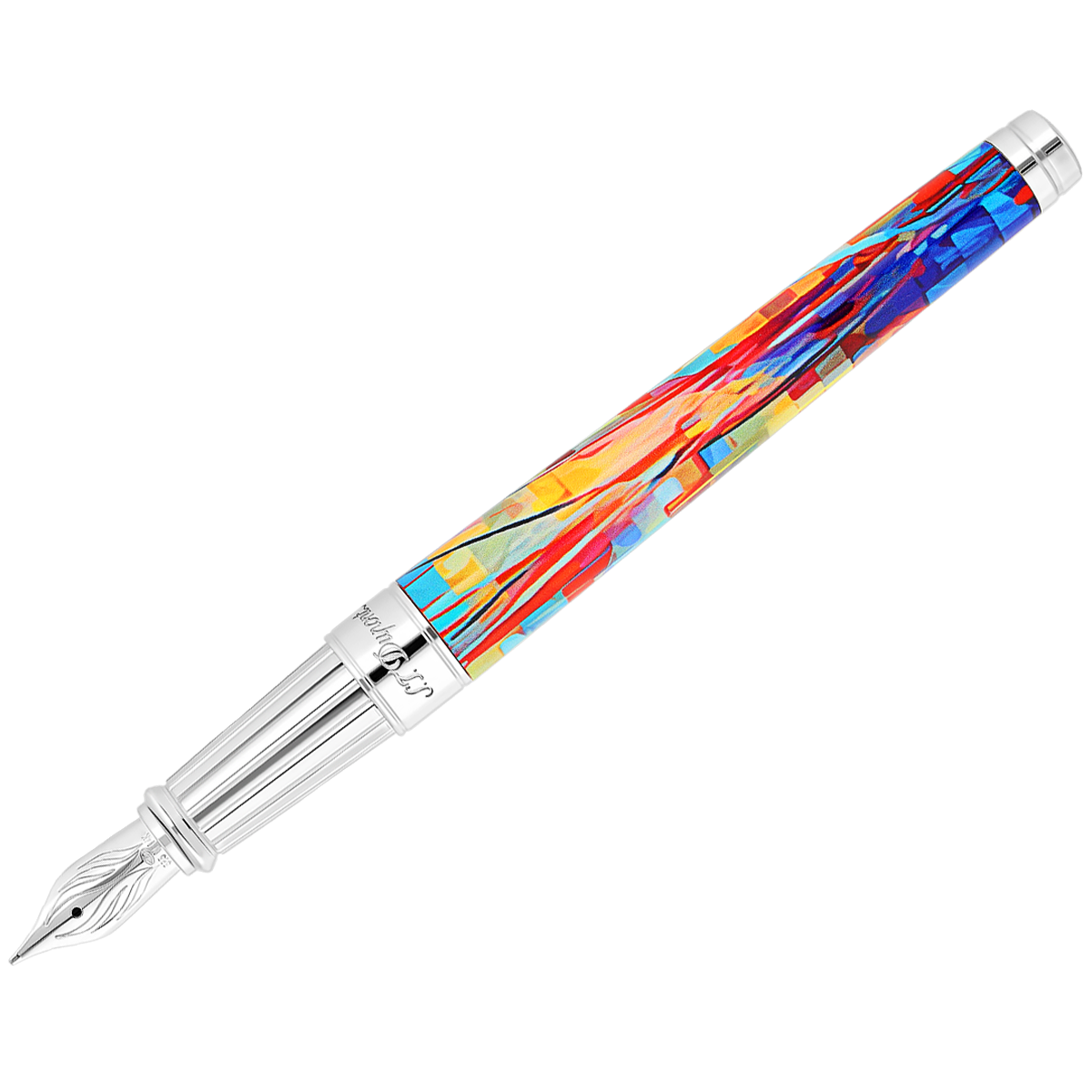 S T Dupont Line D Fountain Pen - Eternity Graff'ty (Large)-Pen Boutique Ltd