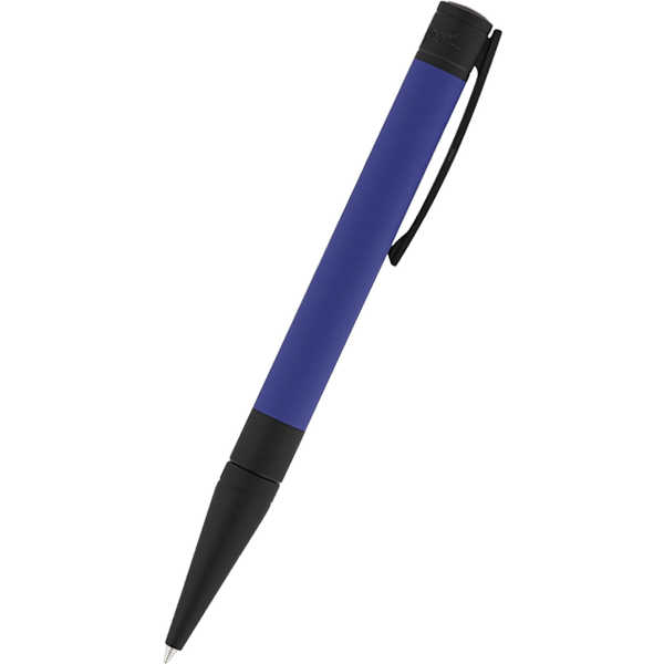 S T Dupont D-Initial Ballpoint Pen - Velvet - Ocean Blue/Matte Black-Pen Boutique Ltd