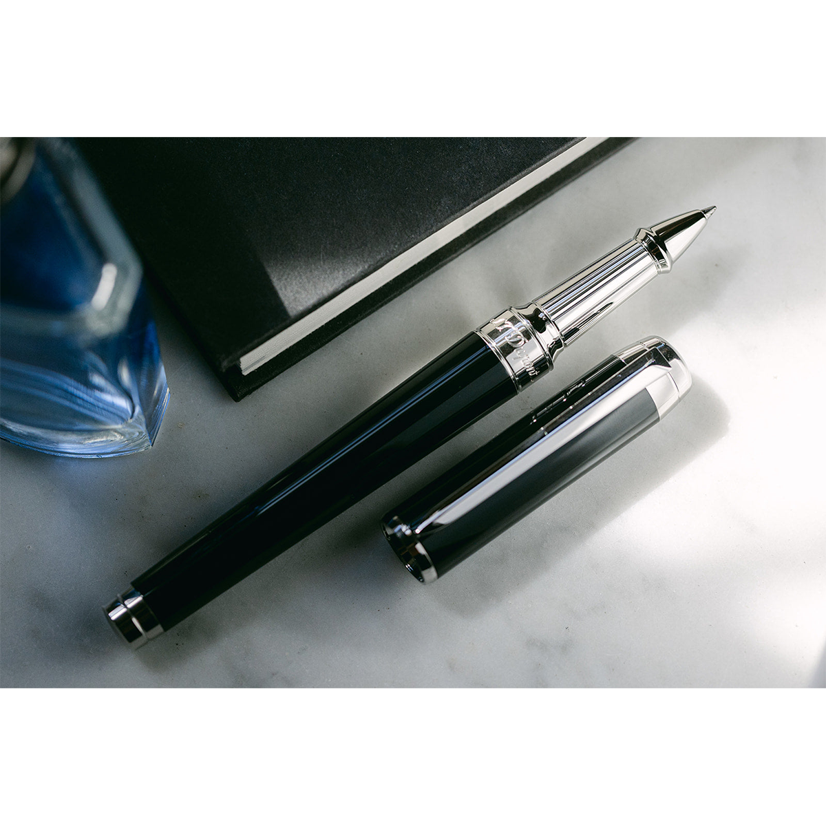 S T Dupont Eternity XL Rollerball Pen - Black - Lacquer-Pen Boutique Ltd