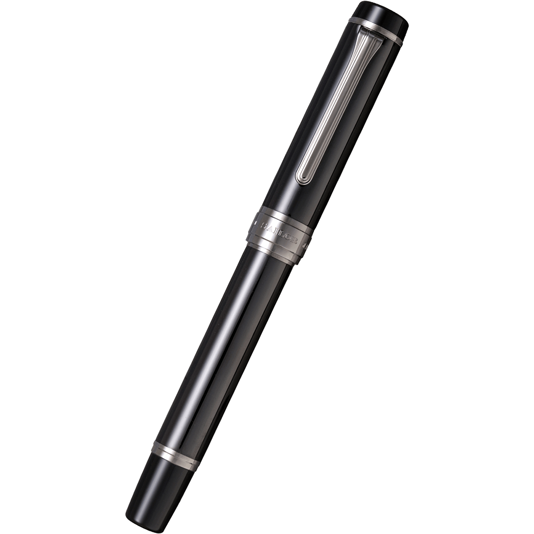 Sailor Cylint Fountain Pen - Black Stainless Steel-Pen Boutique Ltd