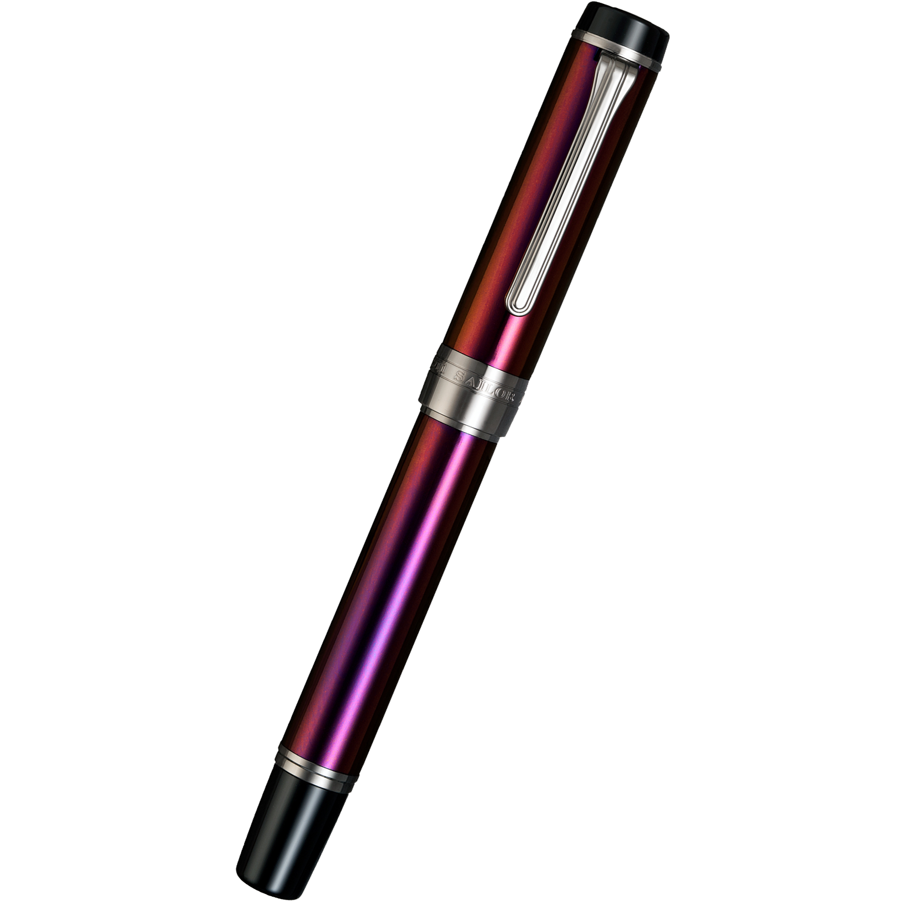 Sailor Cylint Fountain Pen - Red Lantana - Black Ion Trim-Pen Boutique Ltd