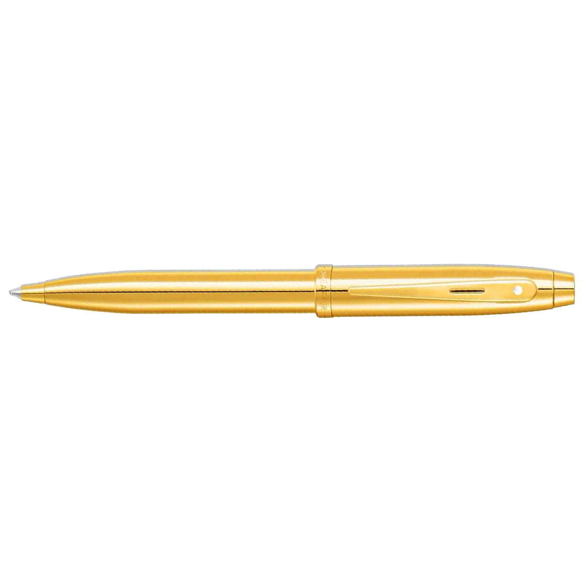 Sheaffer 100 Ballpoint Pen - Glossy PVD Gold - Gold Trim-Pen Boutique Ltd