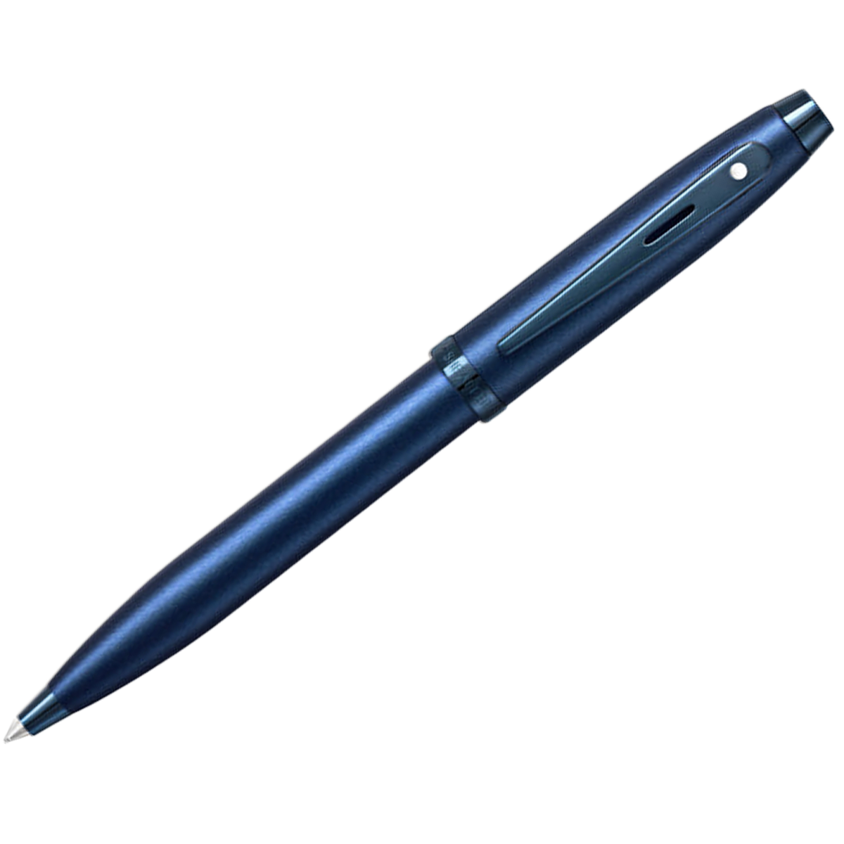 Sheaffer 100 Ballpoint Pen - Satin Blue Lacquer - Blue Trim-Pen Boutique Ltd