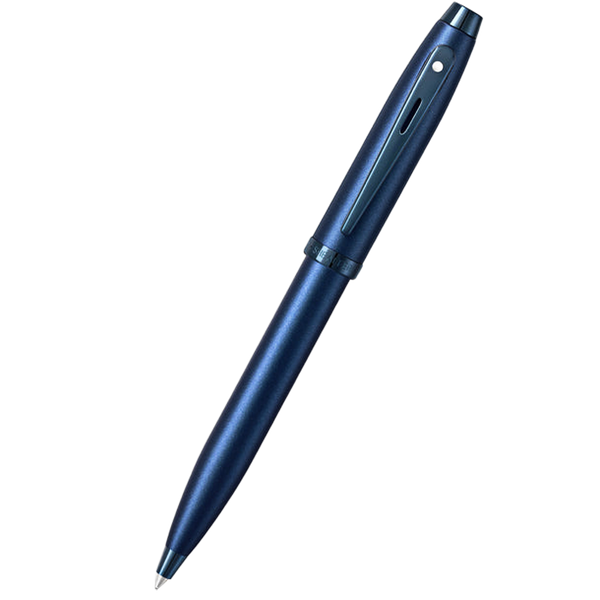 Sheaffer 100 Ballpoint Pen - Satin Blue Lacquer - Blue Trim-Pen Boutique Ltd