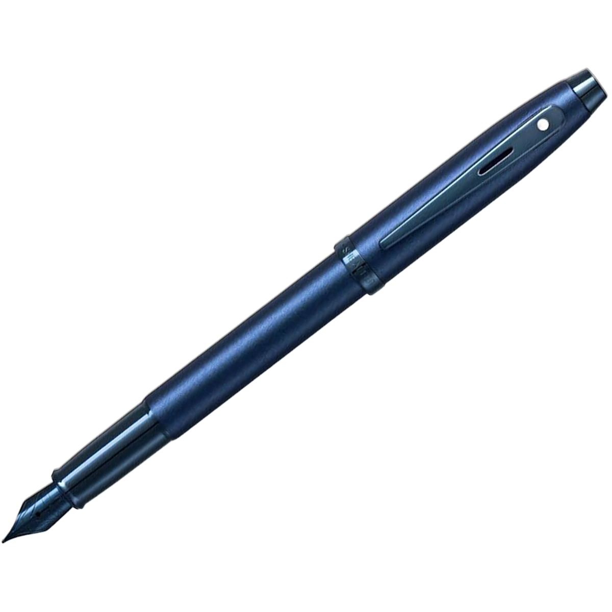 Sheaffer 100 Fountain Pen - Satin Blue Lacquer - Blue Trim-Pen Boutique Ltd