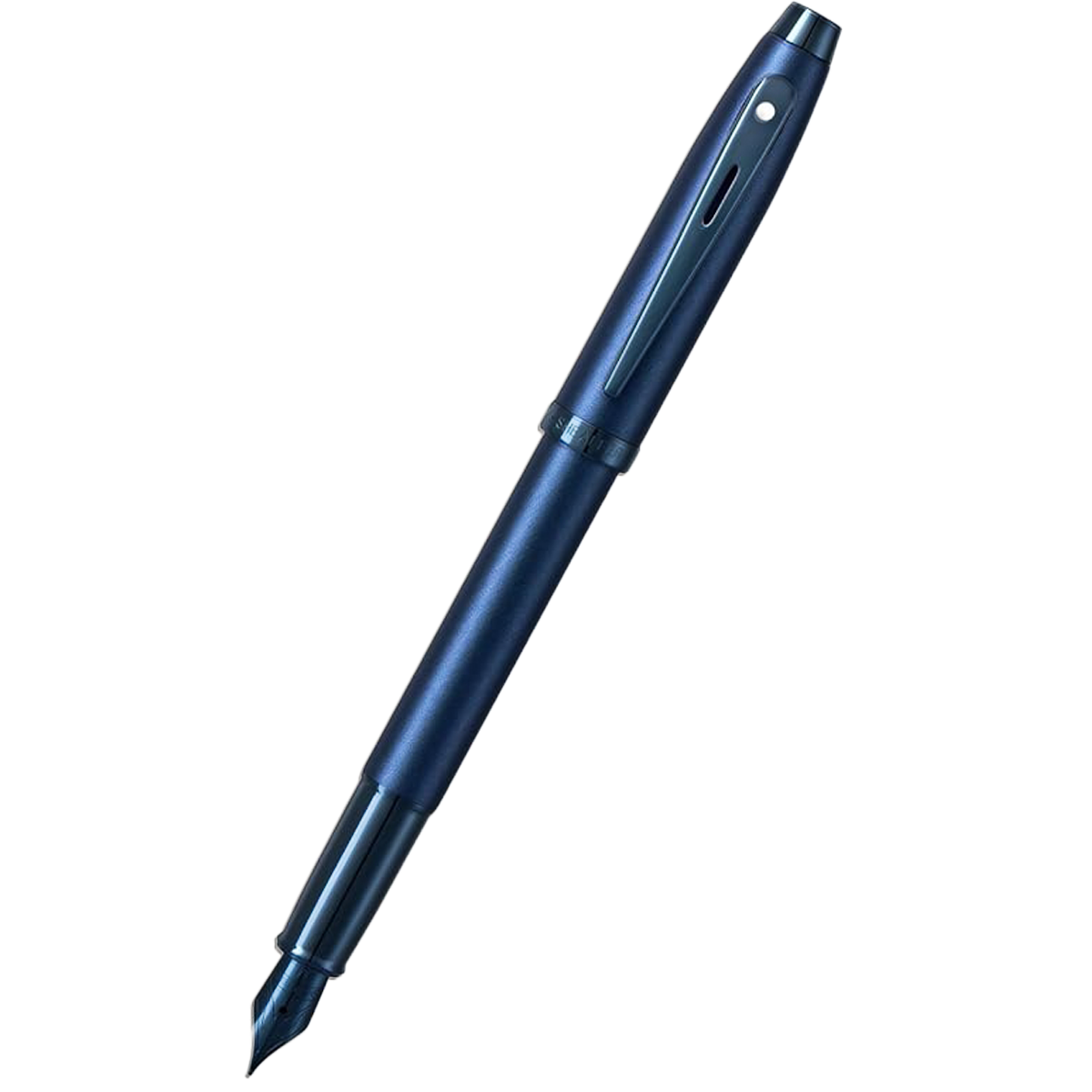 Sheaffer 100 Fountain Pen - Satin Blue Lacquer - Blue Trim-Pen Boutique Ltd