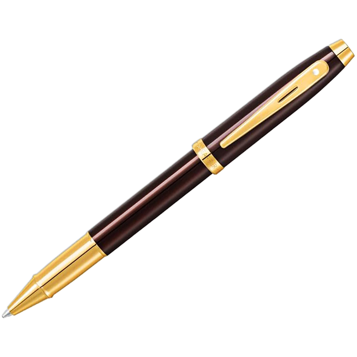 Sheaffer 100 Rollerball Pen - Coffee Brown Lacquer - Gold Trim-Pen Boutique Ltd