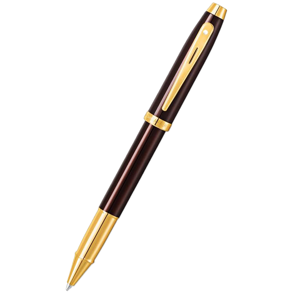 Sheaffer 100 Rollerball Pen - Coffee Brown Lacquer - Gold Trim-Pen Boutique Ltd