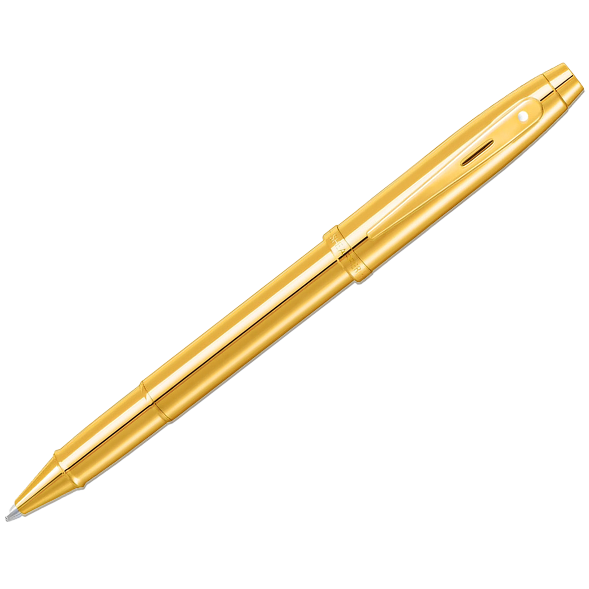 Sheaffer 100 Rollerball Pen - Glossy PVD Gold - Gold Trim-Pen Boutique Ltd