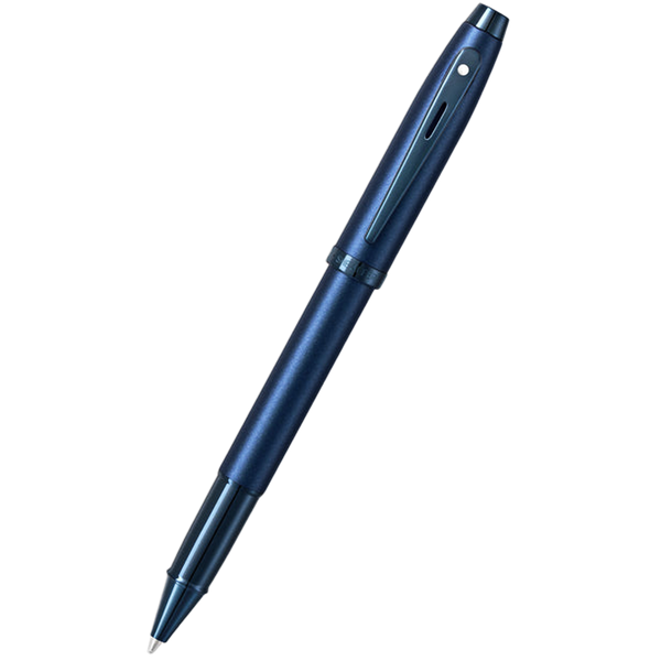 Sheaffer 100 Rollerball Pen - Satin Blue Lacquer - Blue Trim-Pen Boutique Ltd