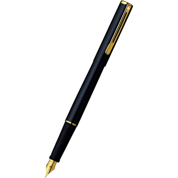 Sheaffer Agio Fountain Pen - Black - 22K Gold Trim - Medium Nib-Pen Boutique Ltd