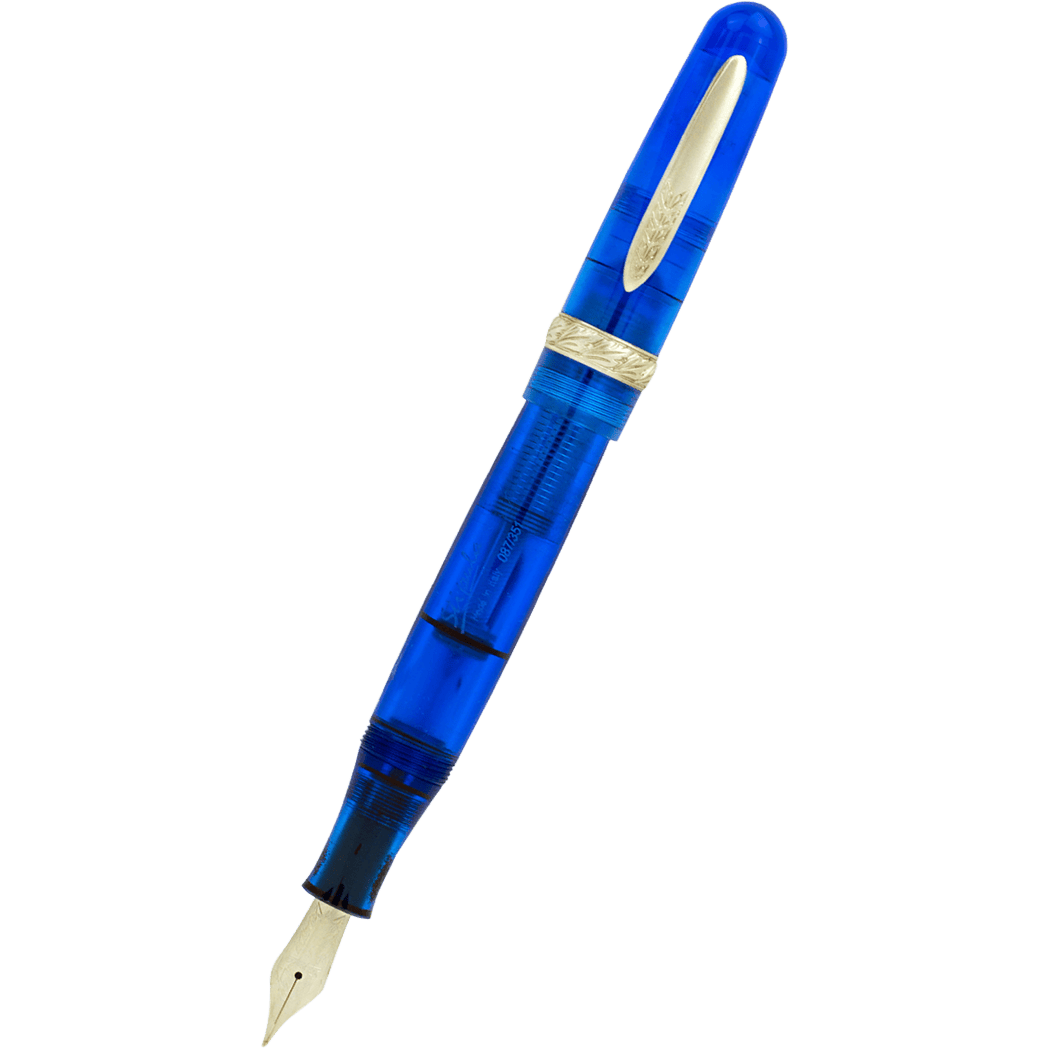 Stipula Etruria Rainbow Fountain Pen - Clear Blue - Stainless Steel (L - Pen  Boutique Ltd