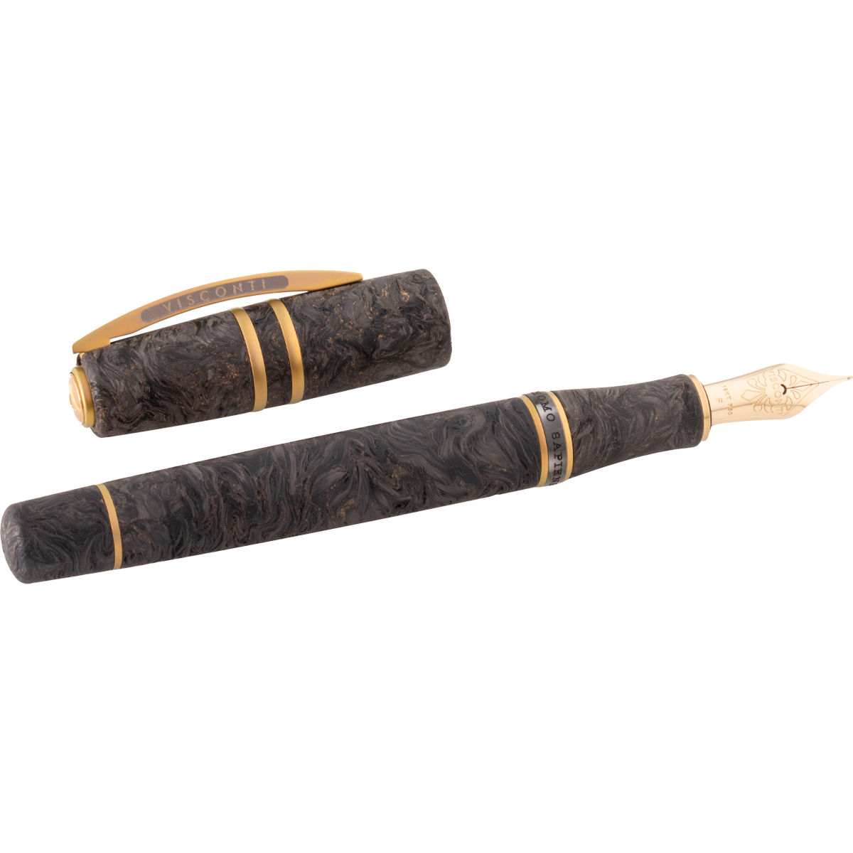 Visconti Homo Sapiens Carbon Moiré Fountain Pen - 18k Nib (Limited Edition)-Pen Boutique Ltd