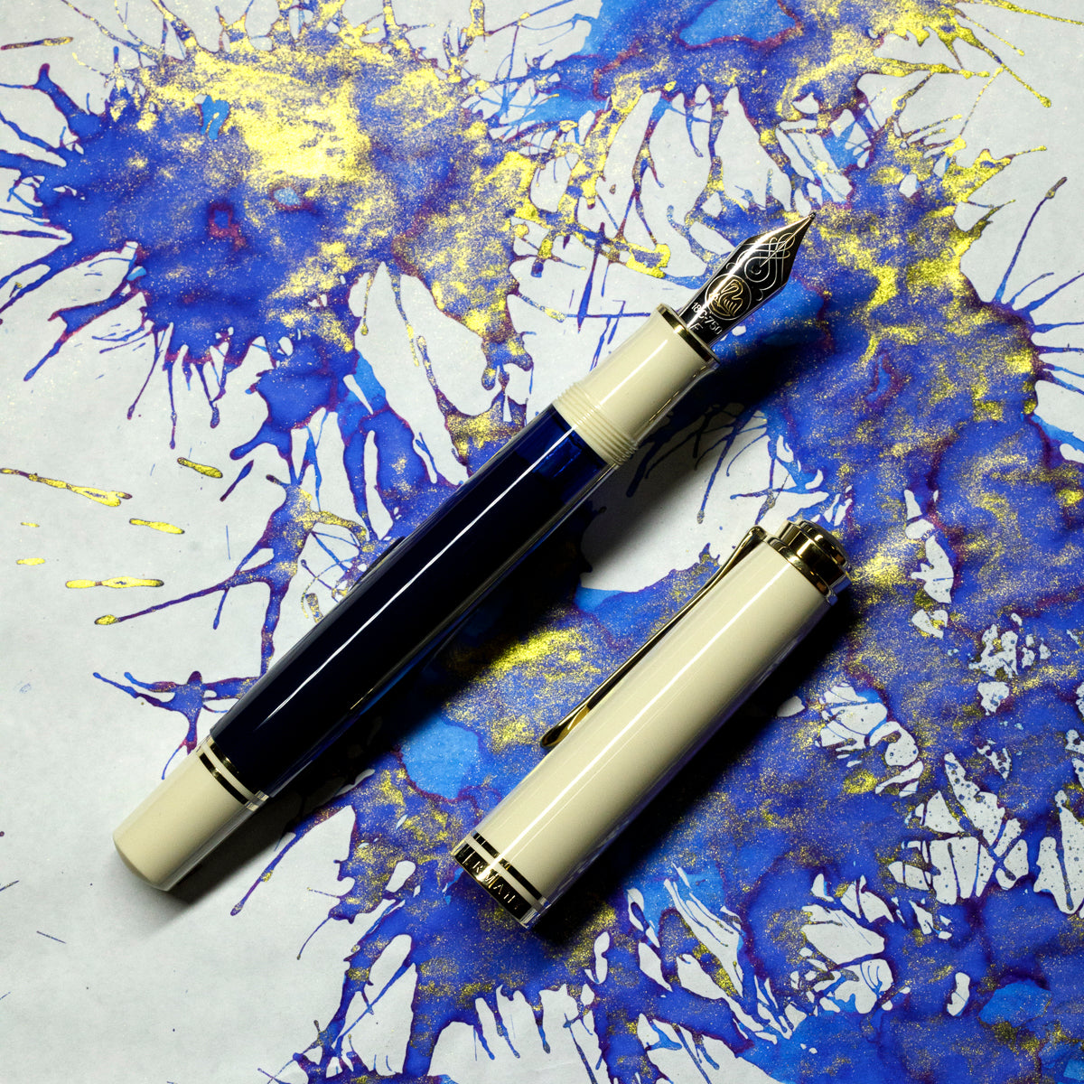 Pelikan Souveran Fountain Pen - M800 Cream Blue-Pen Boutique Ltd