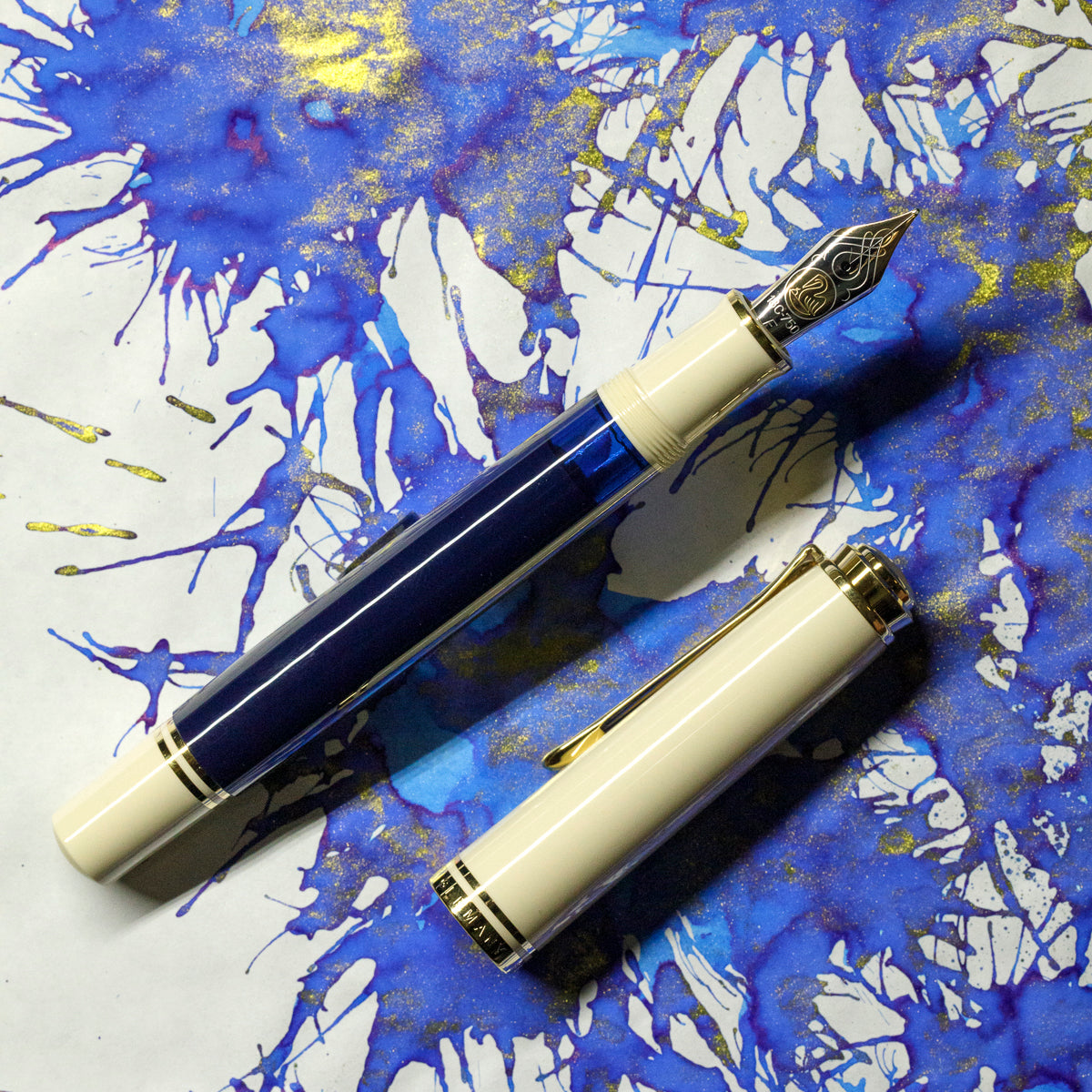 Pelikan Souveran Fountain Pen - M800 Cream Blue-Pen Boutique Ltd