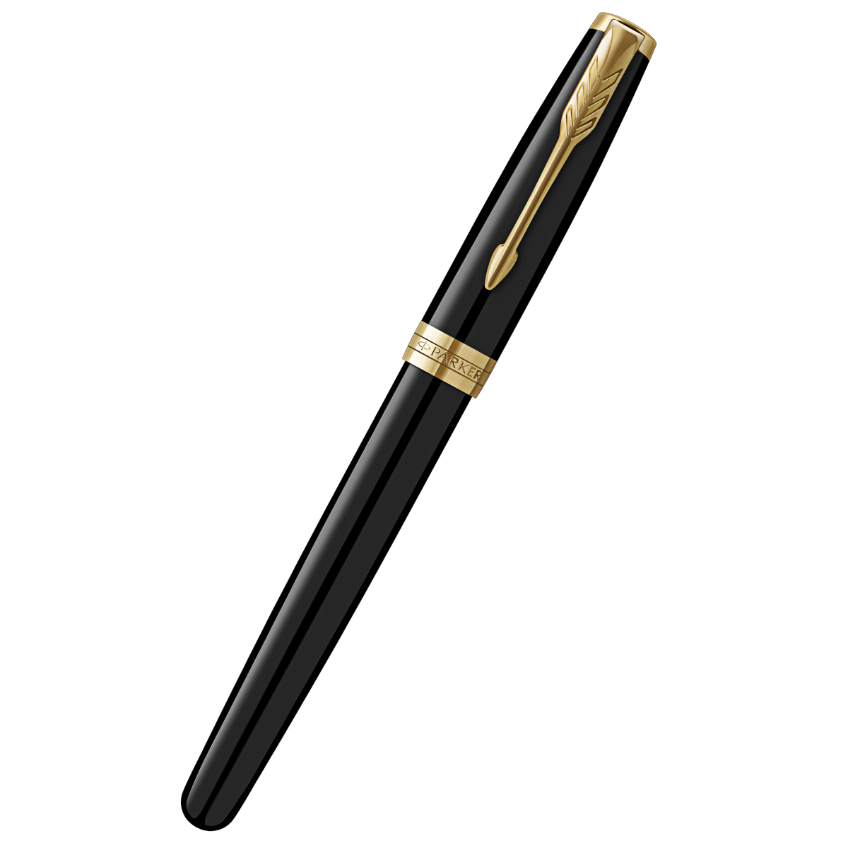 Parker Sonnet Black Lacquer with Gold Trim Fountain Pen-Pen Boutique Ltd