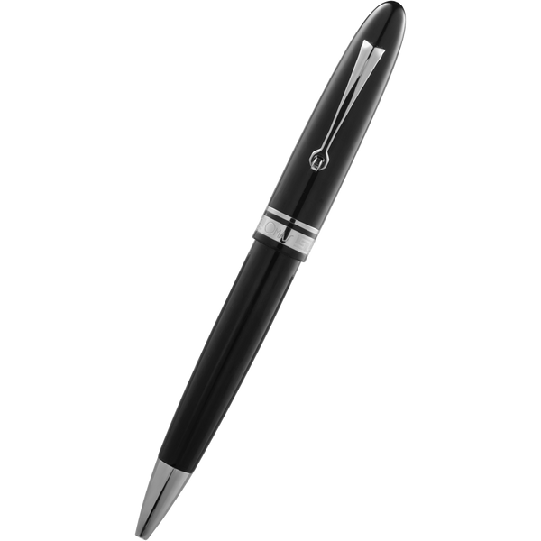 Omas Ogiva Ballpoint Pen - Nera - Silver Trim-Pen Boutique Ltd